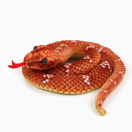 Soft toy "Snake", 19 cm/80 cm, brown color-6
