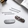 Invisibility for Herty hair (set 10 pcs) Leo, 5 cm, silver-black