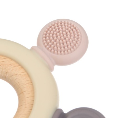 Silicone rejector "massager", pink, beige color, mum & baby-5