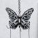 Wind Music Metal "Black and White butterflies" 4 bells 47 cm