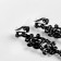 Clips "openwork" drops with curls, emerald color in ferrous metal