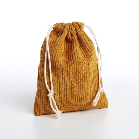 Cosmetic bag - a bag of ties, mustard color