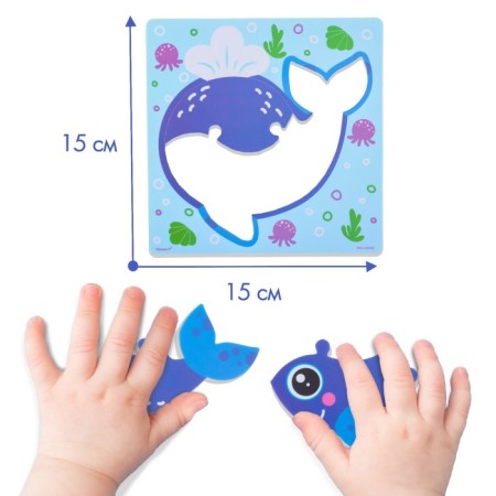 Soft puzzle for kids "Willy Kitenok", 3 details, crush me-2