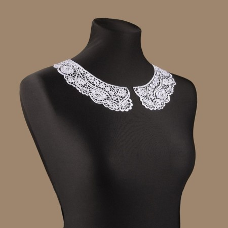 Collar sewing, guipyur, 21 × 6 cm, white color-5