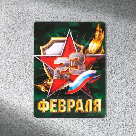Polymer Magnet "February 23", 6 x 8 cm-1