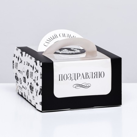 Box under the bento-port with the window "The most daring", 14 x 14 x 8 cm