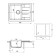 Quartz-quartz kitchen up-up-quartz upd-03, rectangular, color 01 white