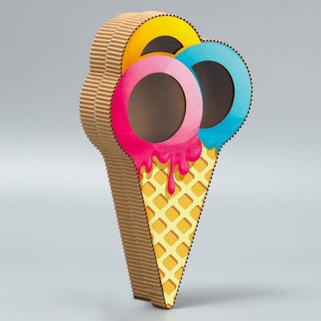 Gift box, confectionery packaging, "ice cream", 14 x 24 x 5 cm
