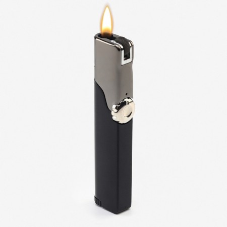 Gas lighter, silicon, black-1