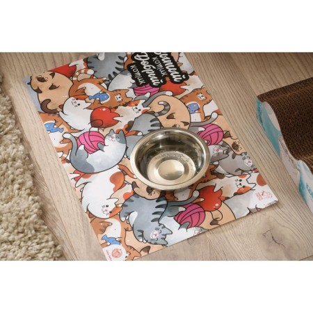 Rug for a bowl "Foolish cat" 43x28 ​​cm-4
