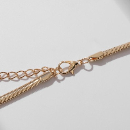 Piece with pearls "Style" bead in oval, white color in gold, 40 cm-3