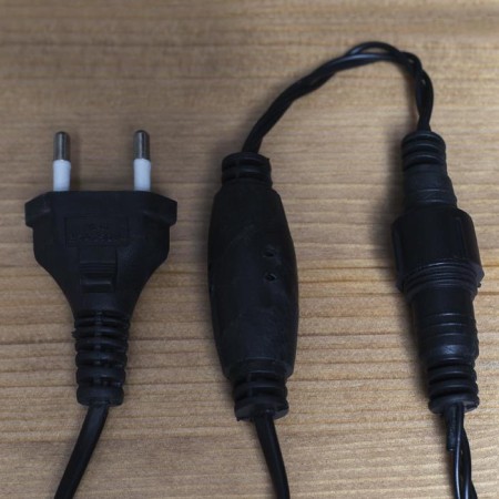 Garland “thread” 10 m, IP44, UMS, dark thread, 100 LED, yellow glow, 220 V-4
