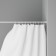 Bathroom cornice, telescopic 120-220 cm, white color