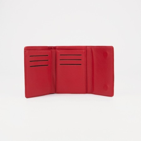 Women's wallet on magnets, red color-2