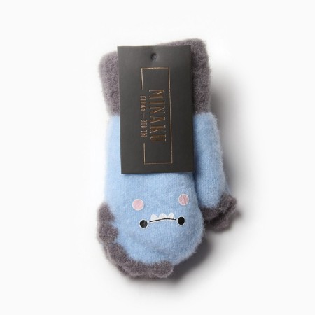 Baby mittens for lawsuit Minaku dinosaur 13 cm blue-3