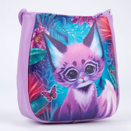 Children's Bag "Magic Cat" from eco-leather, on a strap, 17x12x5 cm-5