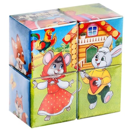Cardboard cubes "Favorite Tales", 4 pcs-7