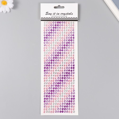 Self -adhesive rhinestones d 6 mm, lilac