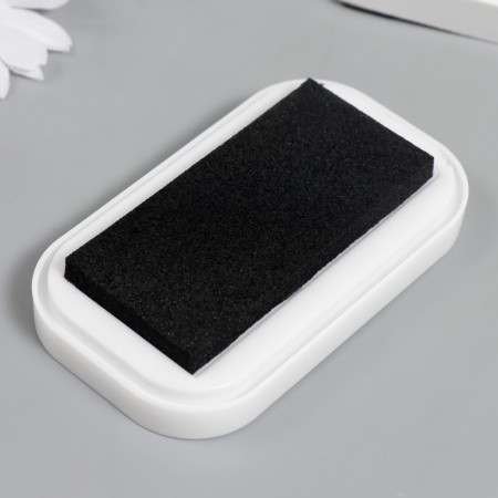 Stamping pillow for textiles, wood, papers "Black" 5.3x9.5 cm-1