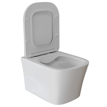 The toilet of the suspended Wave Promo, a duroplast with a microlypt, a beard, white, (l)-2