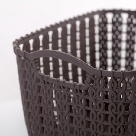 Storage basket with handles "Weaving", plastic, 17 × 12.5 × 10.5 cm, color mix-4