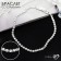 Bracelet with rhinestones "ice" elegance, 1 row, white color in silver, 18 cm