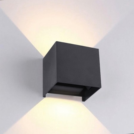 Facade lamp Arte Lamp Rullo A1714al-2BK, LED, 2x3 W, 10x10x10 cm, 400 lm, black
