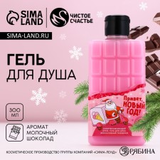Soul gel “Hello, New Year!”, 300 ml, the aroma of milk chocolate, pure happiness
