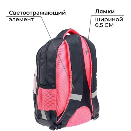 Youth backpack, 44 x 30 x 17 cm, ergonomic back, calligrata p "Girl"-4