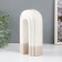 Ceramics Ceramics for 1 candle "Scar" sand-white 10.3x6.2x18 cm