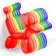 A ball for twisting 260 assorted, metal, set of 50 pcs. Mix color