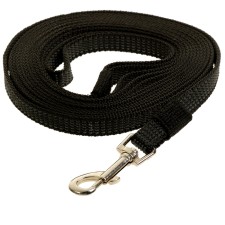Kaponnoye zonik leash with double latex thread, 5 m x 1.5 cm, black