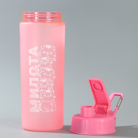Walking drinker for cats "Milot", 23x7.5x7.5 cm, 750 ml, pink-6