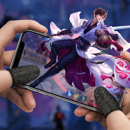 Equal for games on the smartphone Hoco GM4, with sweat protection, 2 pcs., Black-8