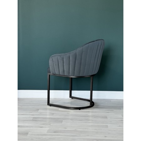 SHELL chair, 56 × 63 × 83 cm, blue color, black frame-1