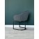 SHELL chair, 56 × 63 × 83 cm, blue color, black frame