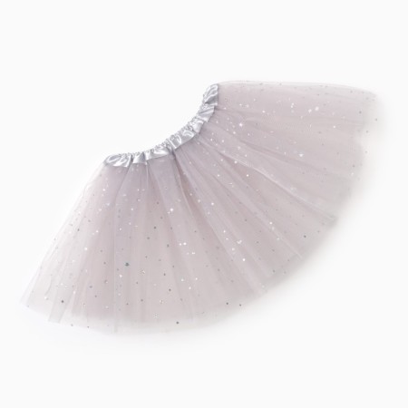 Children's skirt kaftan "stars" gray, length 30 cm