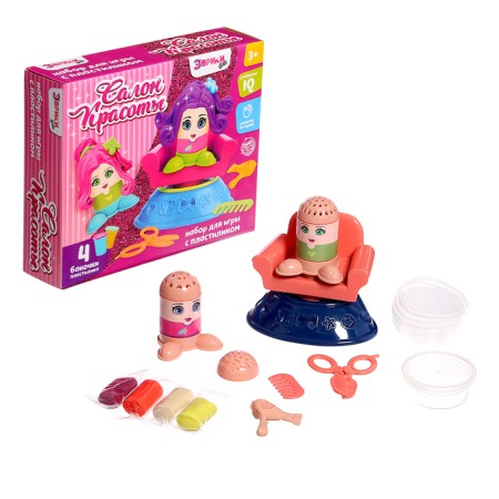 Set for playing with plasticine "Beauty Salon"-1