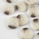 A set of buttons, 4 punctures, d = 18 mm, 25 pcs, beige/brown color