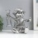 Souvenir ceramic stand for the bottle "Cosmonaut" silver 22.5x21x24 cm