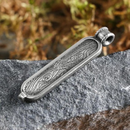 Amulet "male runogram", metal pudter, art casting, d = 4 cm-1