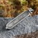 Amulet "male runogram", metal pudter, art casting, d = 4 cm