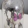 Halloween lamp “Skull with spiders” 1.5W, LED, 3XAAA, Black USB 11x11x21cm