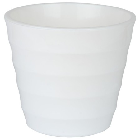 Plastic pot Live-In-Green with the Laura tab, D = 14.5 cm, 1.4 l, white color
