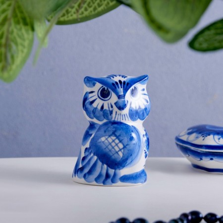 Souvenir "Owl Sofa", 8 cm, gzhel