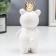Souvenir Ceramics "Bear in the Crown" white-black with gold 14.5x7x7 cm