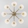 Caldera chandelier, 8x60W E27, bronze color