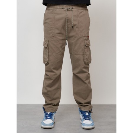 Cargo jeans men, size 50-52, beige color