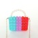 Baby bag on the castle, red/lilac/turquoise color