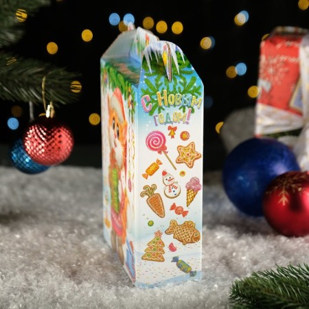 Gift box "Hare-Kot" White, 16 x 7.5 x 26 cm-2